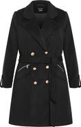 City Chic Maggie Belted Double Breasted Coat