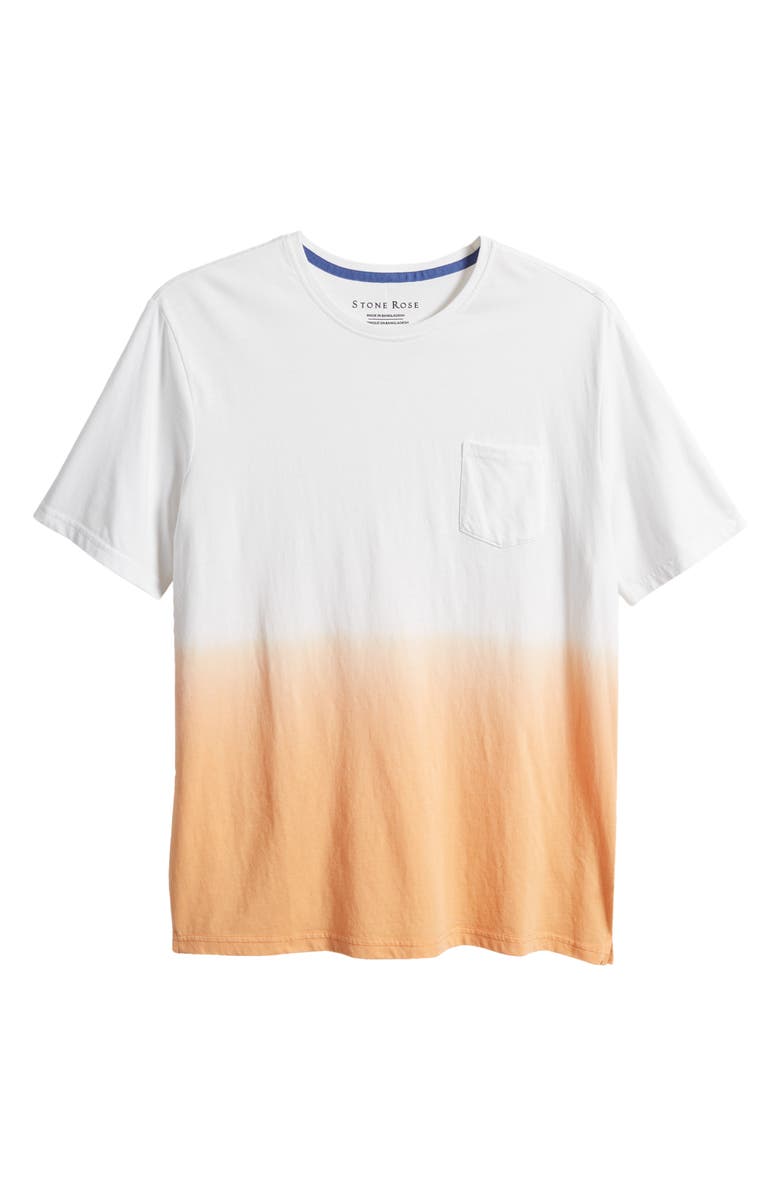 Stone Rose Dip Dye Pocket T-Shirt, Alternate, color, Papaya