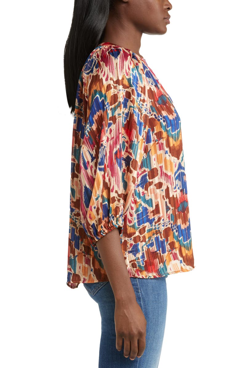 Vince Camuto Metallic Keyhole Neck Top, Alternate, color, 