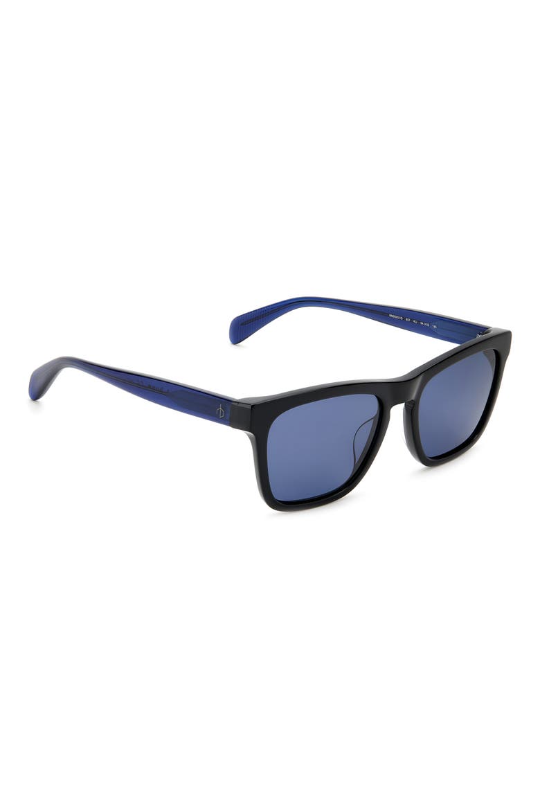 54mm Rectangular Sunglasses, Alternate, color, BLACK/ BLUE