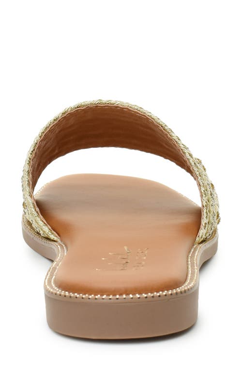 NICOLE MILLER NICOLE MILLER RHINESTONE WOVEN SLIDE SANDAL 