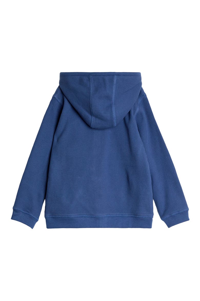 Kids' Highland Cow Reversible Cotton Zip-Up Hoodie, Alternate, color, INDIGO