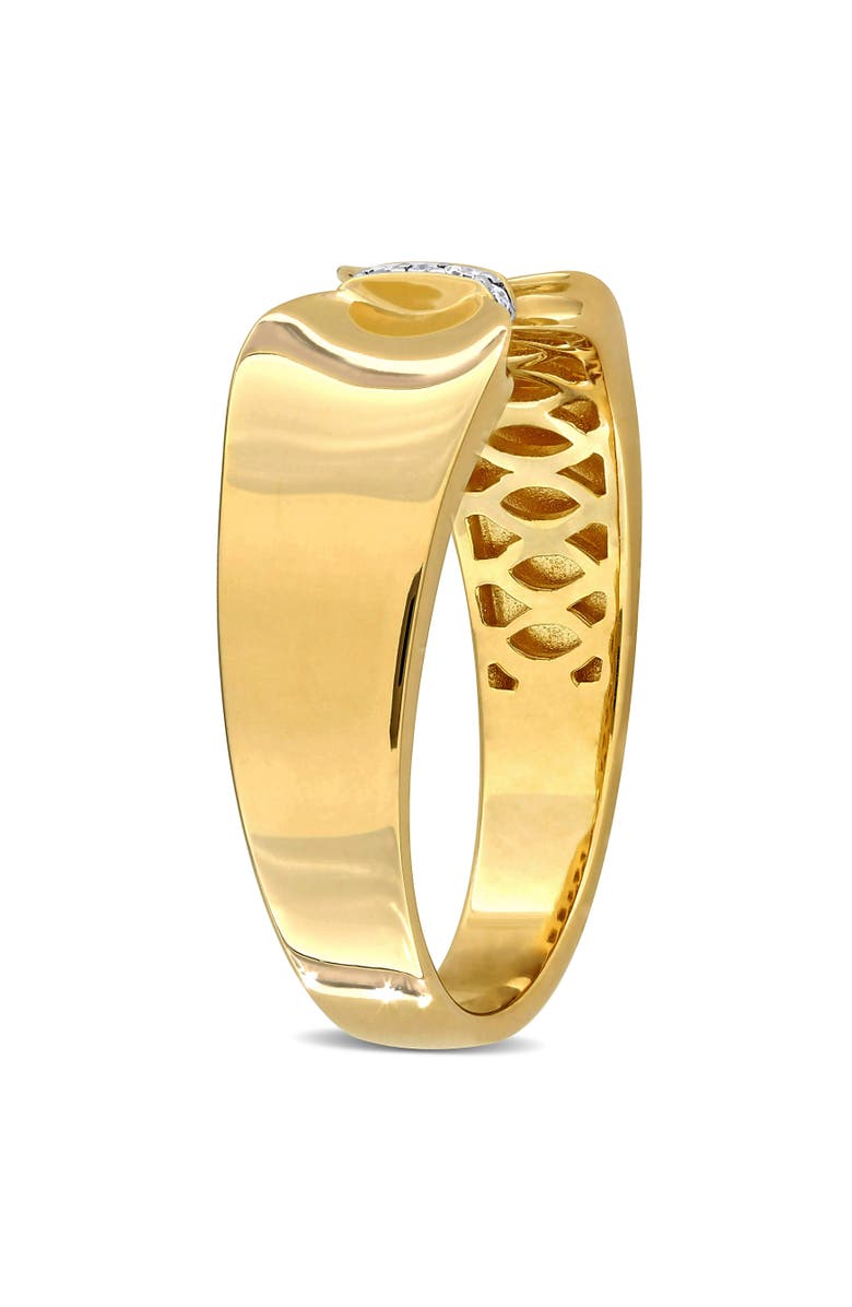 Julianna B. Diamond Accent Ribbon Theme Ring 14k, Alternate, color, Yellow Gold