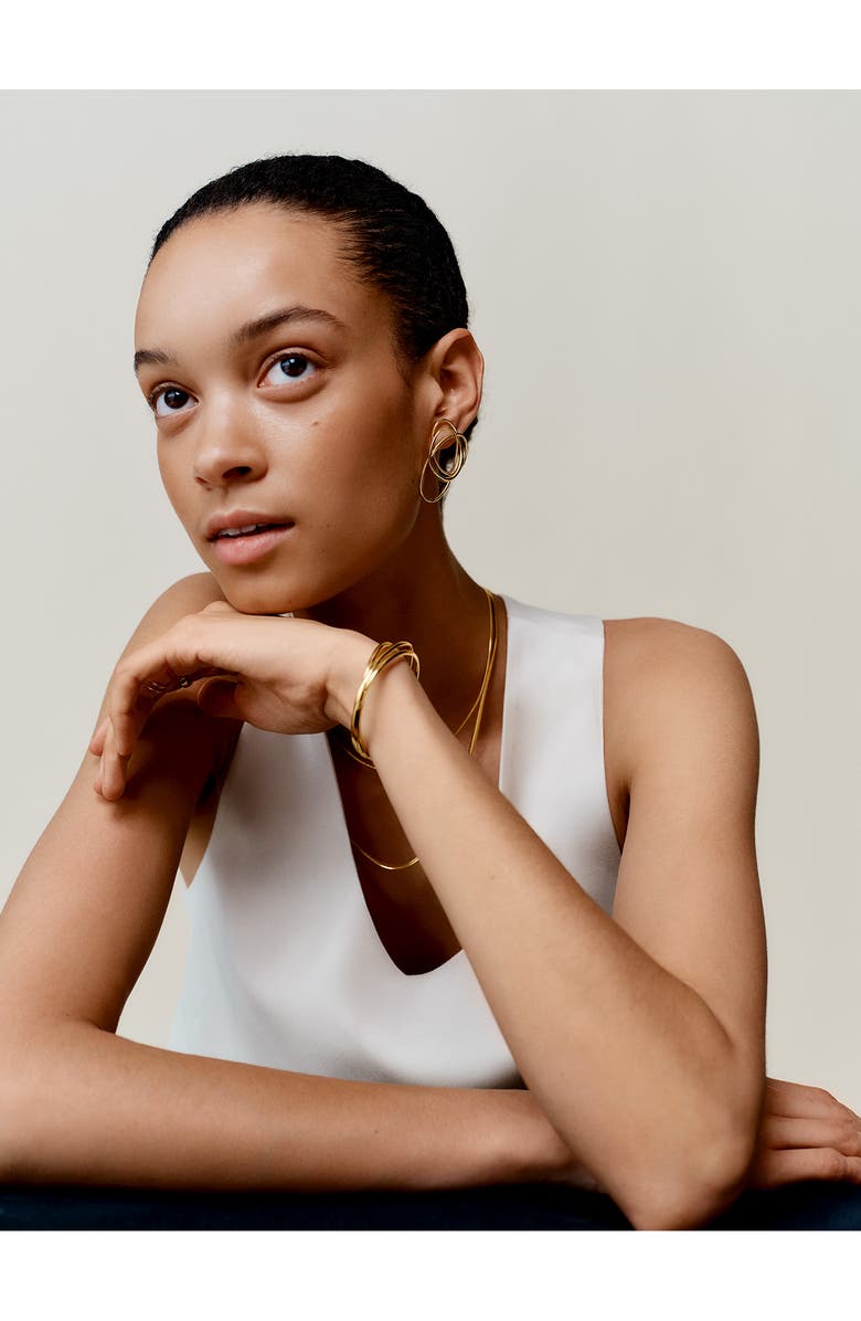 Monica Vinader Nura Wrap Drop Earrings, Alternate, color, 18Ct Gold Vermeil