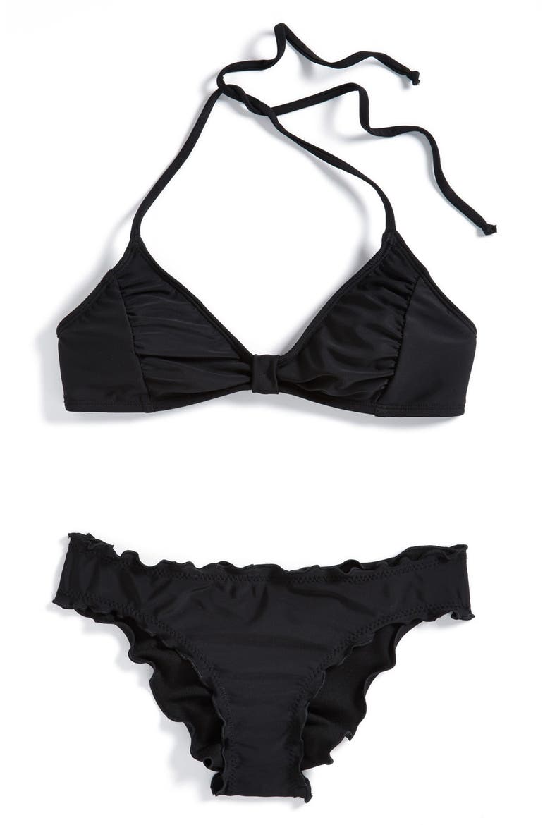 'Marrow' Bikini Bottoms, Alternate, color, BLACK