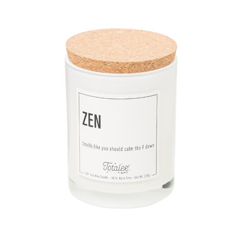 Zen Soy Candle Wax White 7.76 oz Burn Time 40