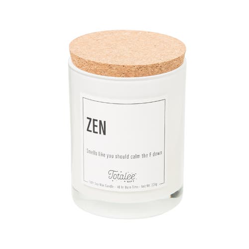 Totalee Gift Zen Soy Candle Wax White 7.76 oz Burn Time 40