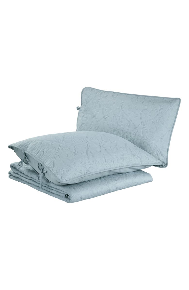 Laura Ashley Felicity Breeze Twin Quilt & Sham Set, Main, color, Blue