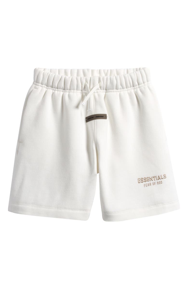 Fear of God Essentials Kids' Fleece Soccer Shorts, Main, color, Cloud White