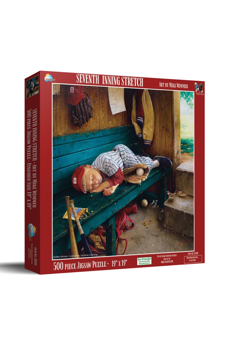 Sunsout Seventh Inning Stretch 500 piece Jigsaw Puzzle for Adults, Main, color, Multicolor