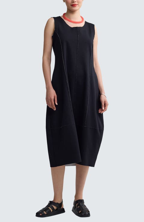 Korin Contrast-Stitch Balloon Dress