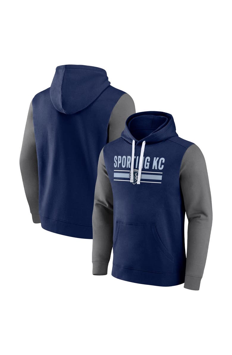 FANATICS Men's Fanatics Branded Navy Sporting Kansas City To Victory Pullover Hoodie, Main, color, Navy