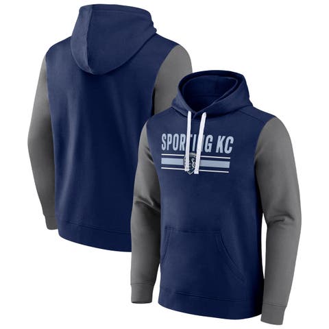 Men's Fanatics Branded Navy Sporting Kansas City To Victory Pullover Hoodie