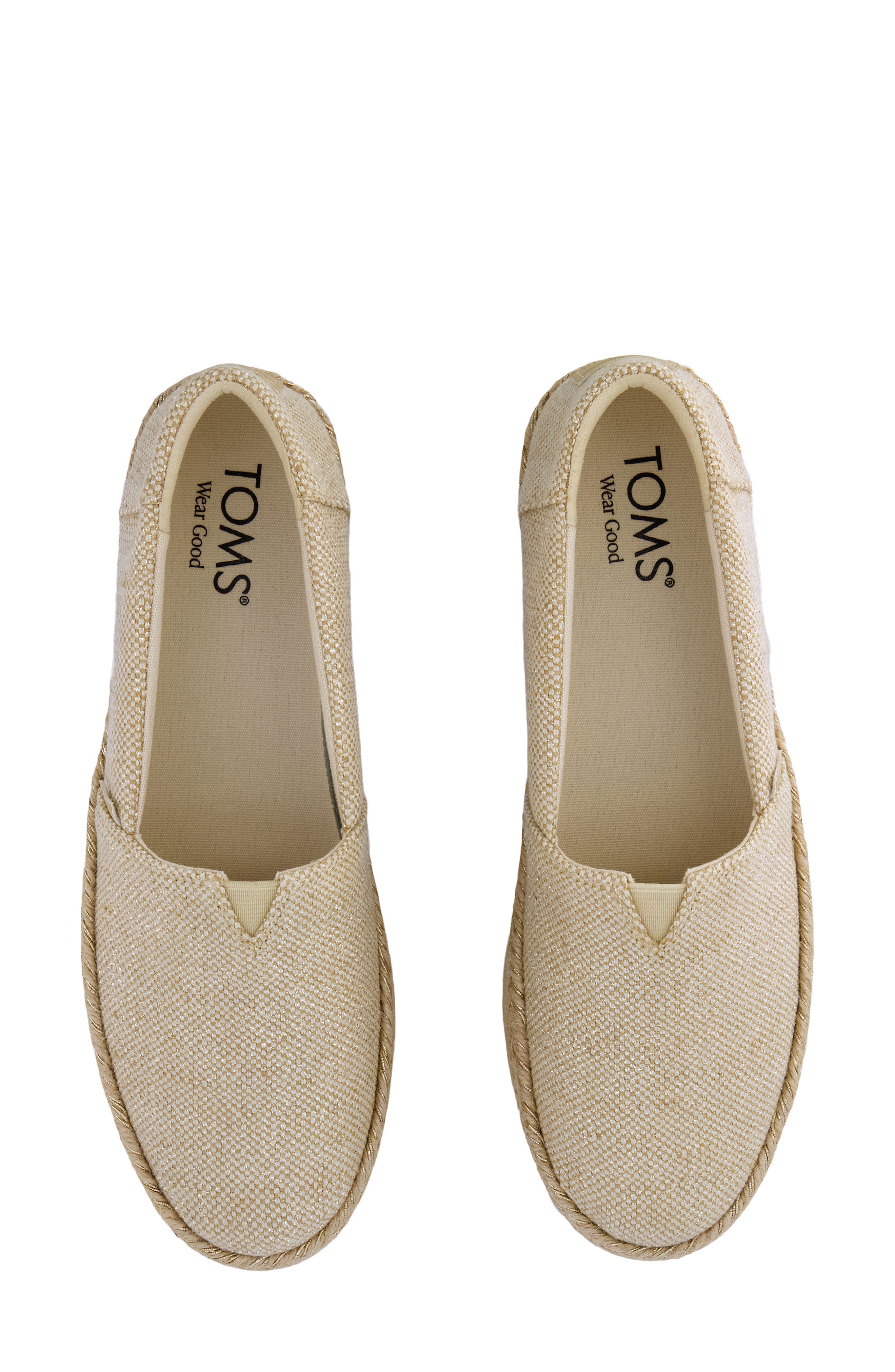 Valencia Platform Espadrille, Alternate, color, GOLD