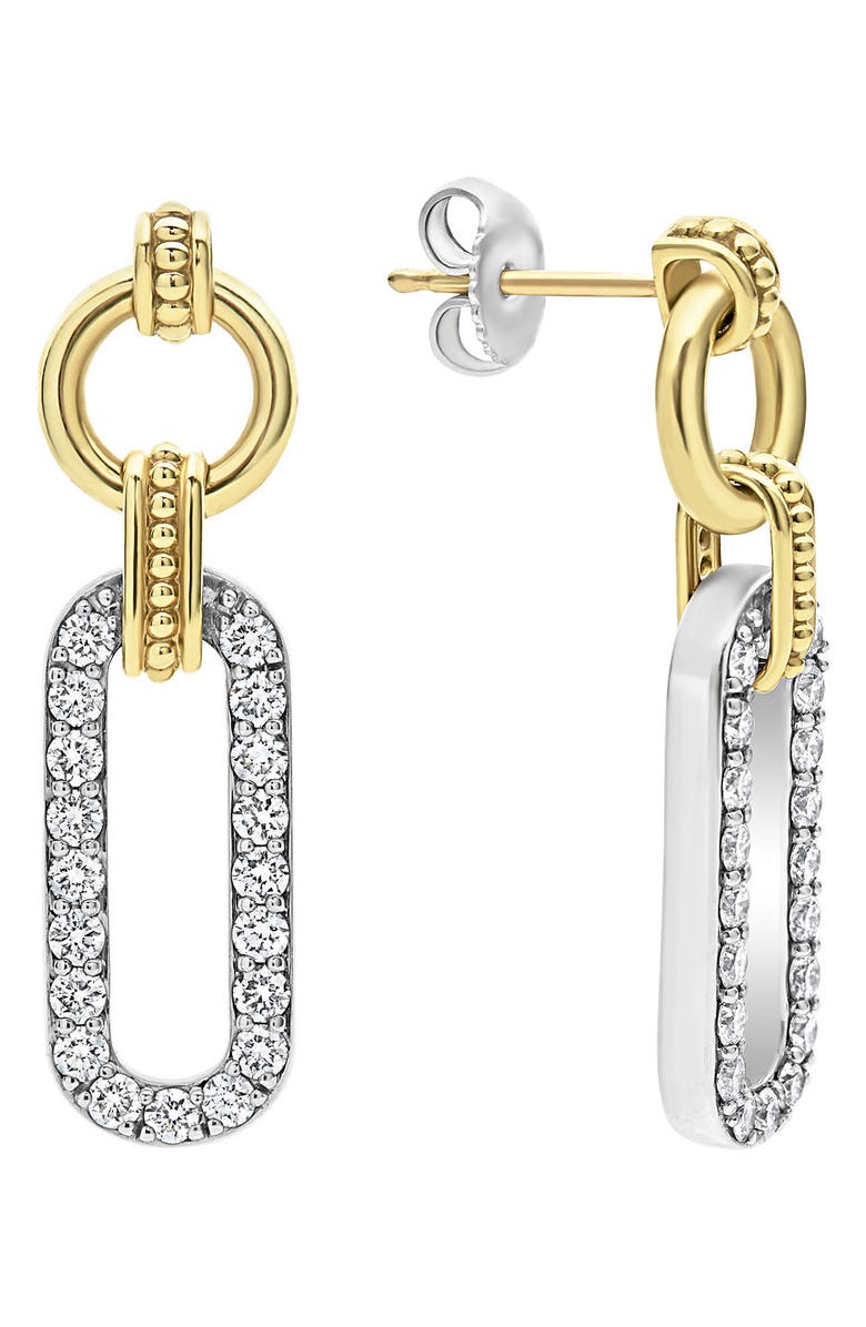 LAGOS Signature Caviar Links Drop Earrings, Alternate, color, Two-Tone