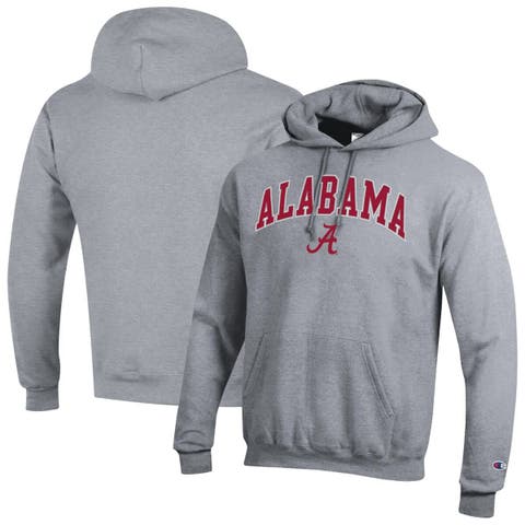 Men's Champion  Heather Gray Alabama Crimson Tide Arch Over Logo Pullover Hoodie