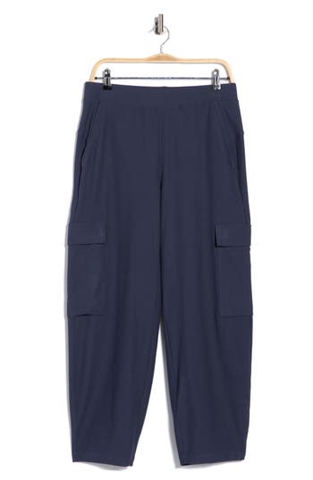 Eileen Fisher Ankle Lantern Cargo Pants In Blue