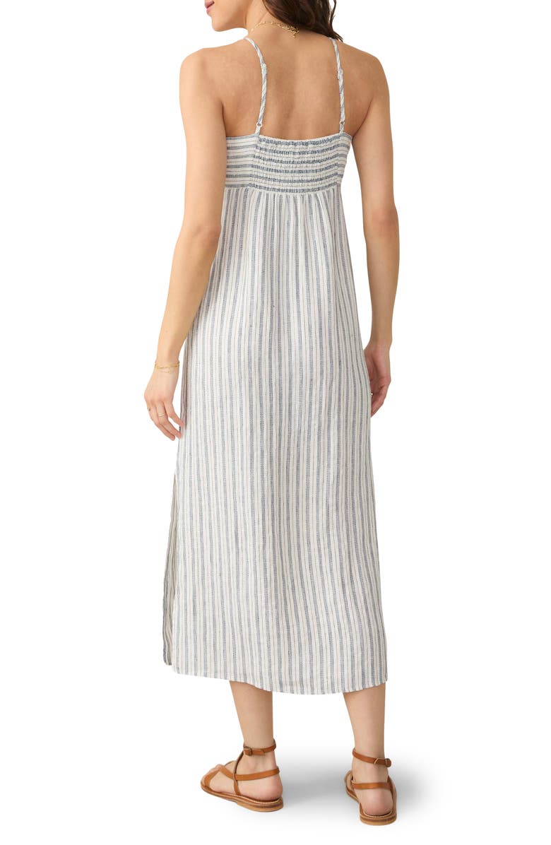 Faherty Sienna Stripe Linen Sundress, Alternate, color, Oceanside Stripe