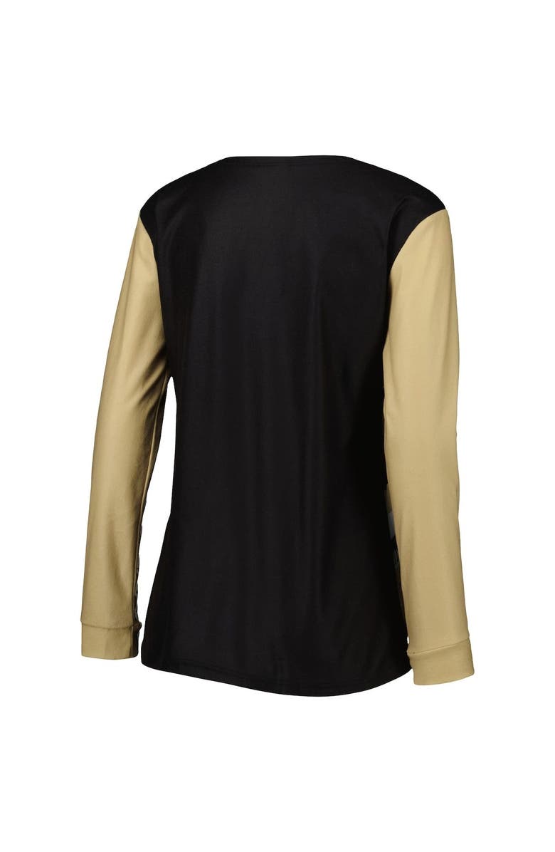 FOCO Women's FOCO Black New Orleans Saints Holiday Ugly Pajama Set, Alternate, color, Black