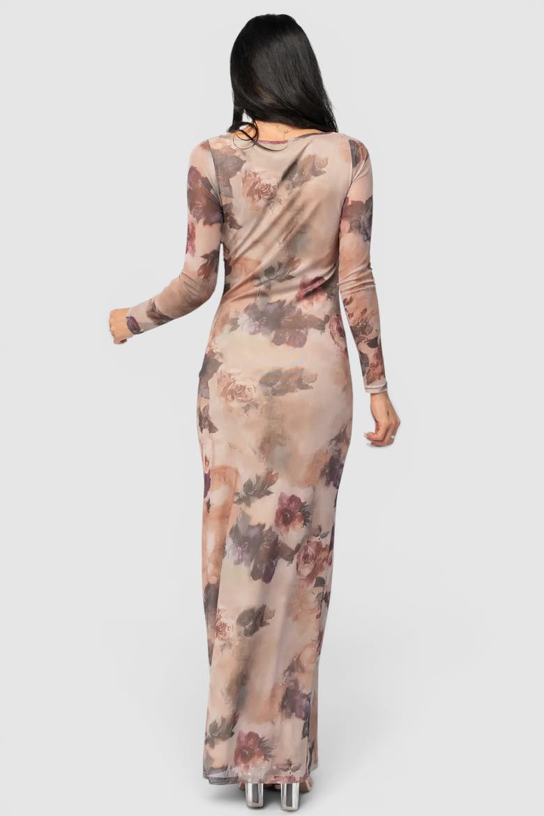 Isadora Maxi Dress, Alternate, color, Dark Taupe Floral