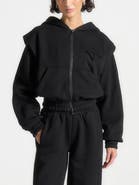 Manière De Voir Louna Wide Shoulder Zip Through Hoodie