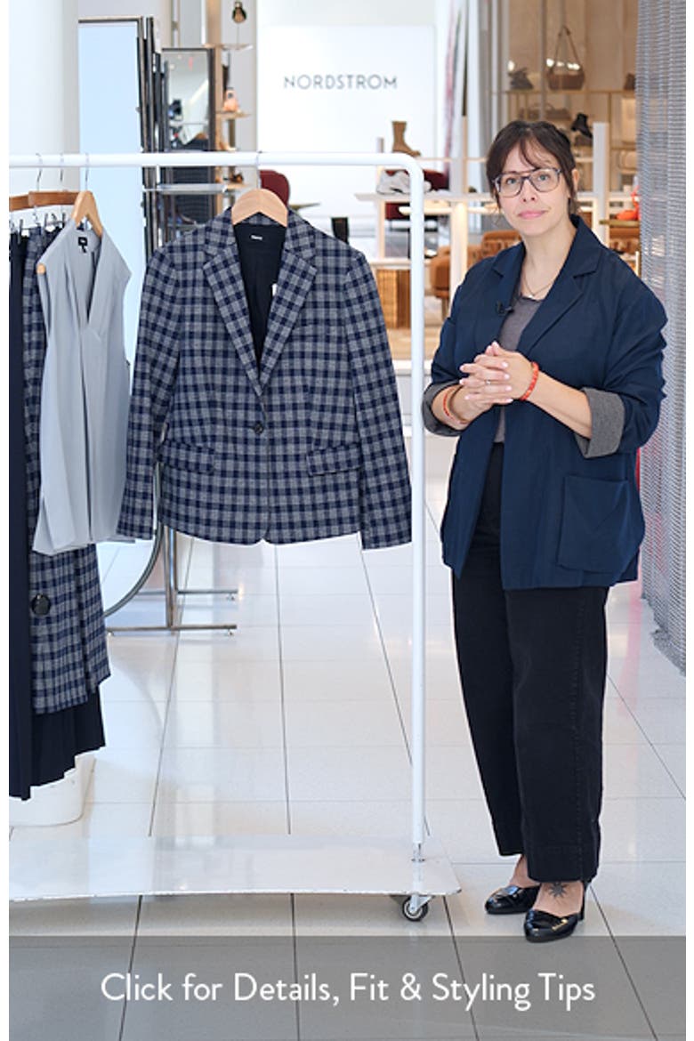 Plaid One-Button Blazer video