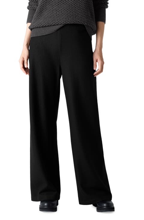 Eileen Fisher Wool Wide Leg Pants
