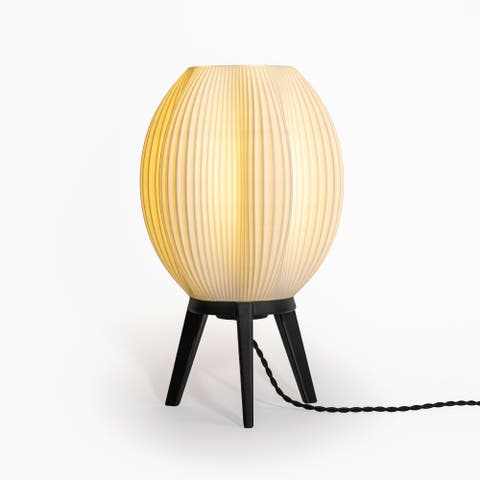 Wavy 16.5" Modern Contemporary Plant-Based PLA 3D Printed Dimmable LED Table Lamp