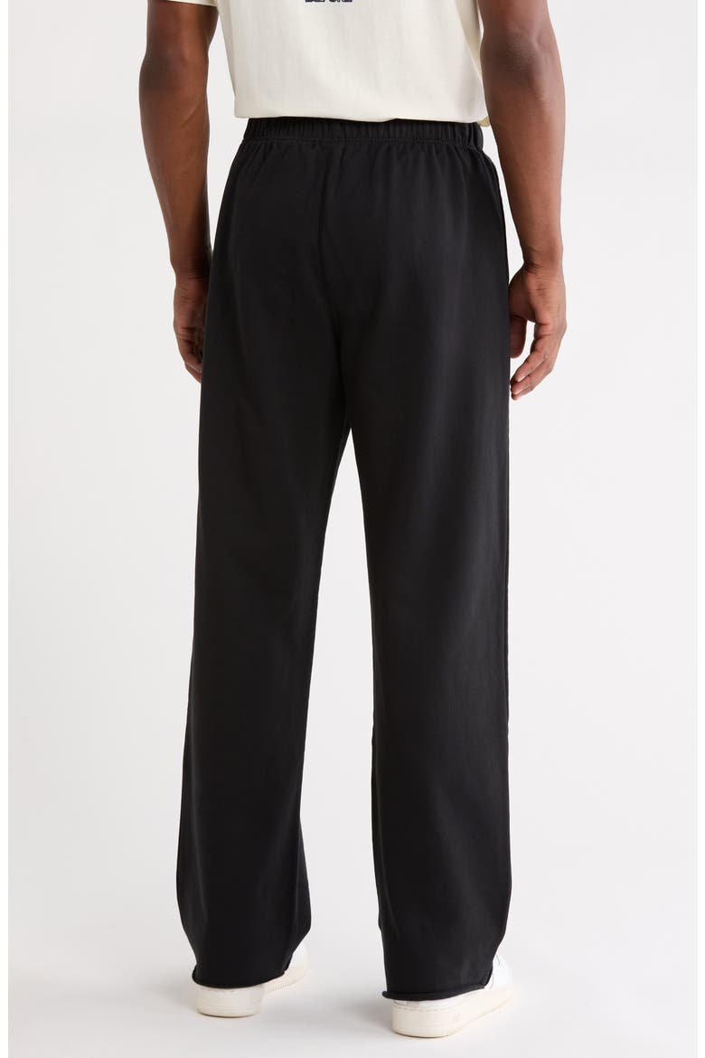 Logo Cotton Fleece Cutoff Sweatpants, Alternate, color, BLACK