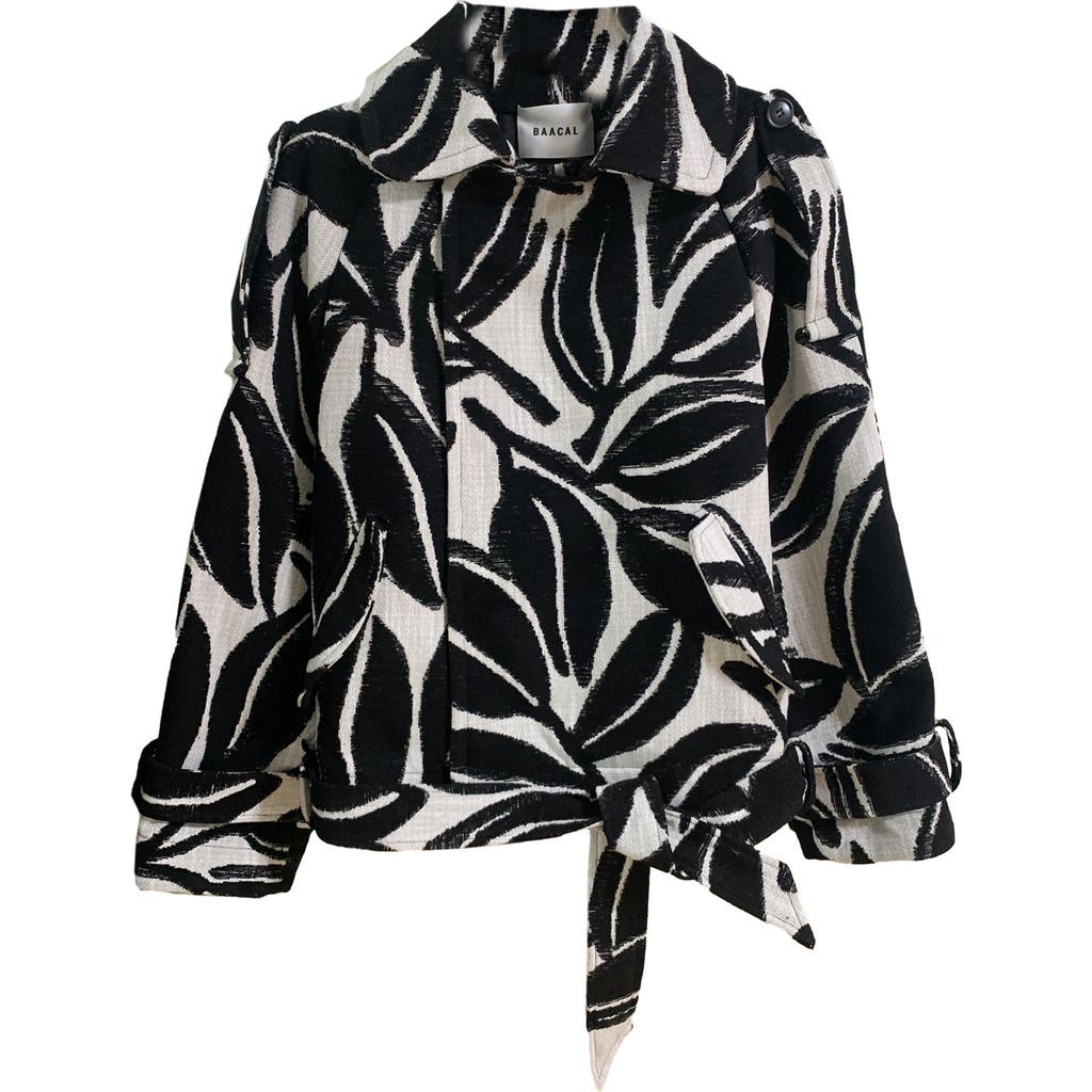 Baacal Marlo Short Moto Trench Coat In Black