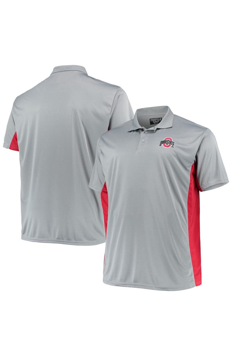 PROFILE Men's Gray Ohio State Buckeyes Big & Tall Team Polo, Alternate, color, 