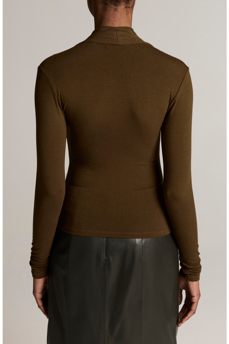 Long Sleeve Knit Wrap Top, Alternate, color, CYPRESS
