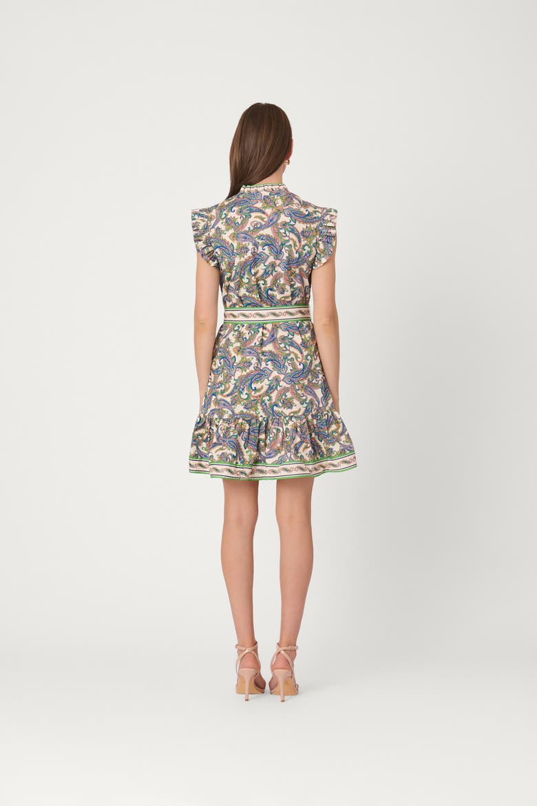Pura Paisley Print Leah Dress, Alternate, color, Ivory Multi