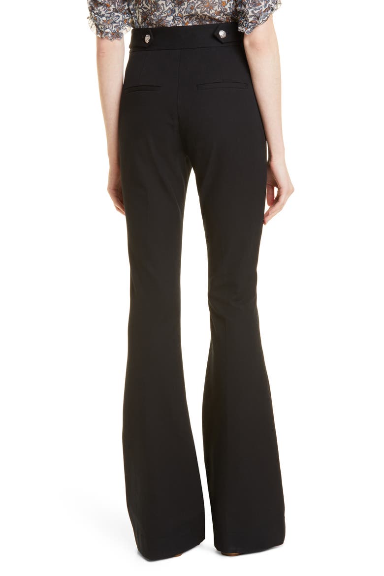 Elsbury Flare Pants, Alternate, color, BLACK