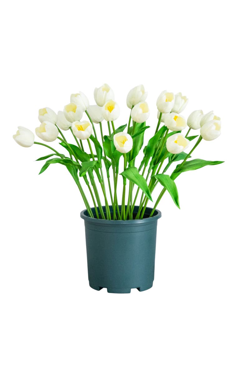 2-ft UV Resistant Artificial Tulip Plant, Main, color, Green