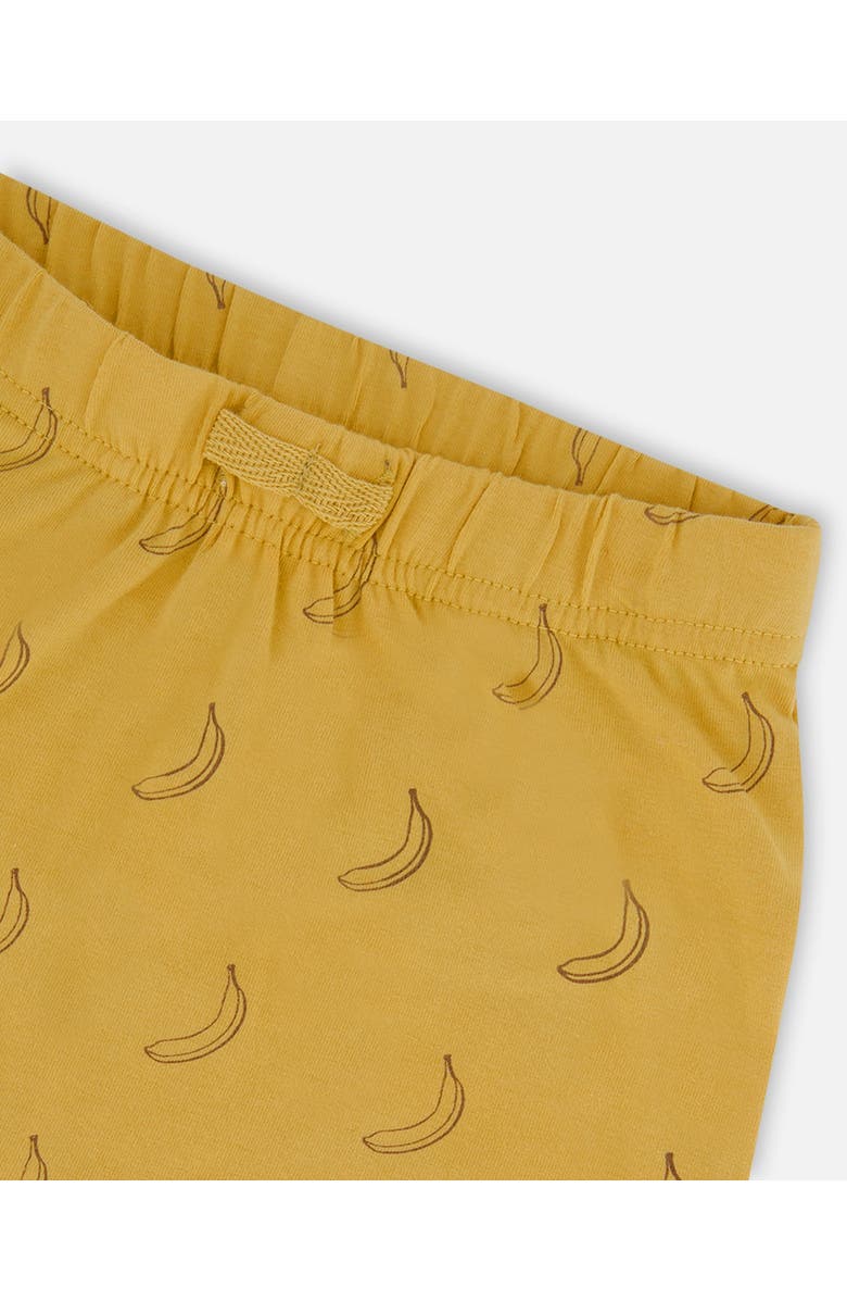 Deux par Deux Baby Boy's Printed Organic Cotton Top And Short Set Yellow Bananas And Off-White, Alternate, color, 