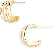 NORDSTROM RACK Ridged Hoop Earrings