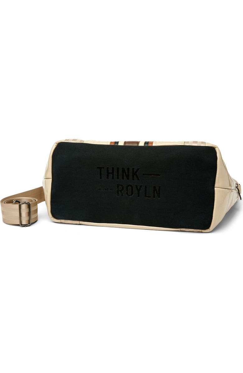 THINK ROYLN Jetset Wingman Tote, Alternate, color, Blonde Patent/ Colorblock
