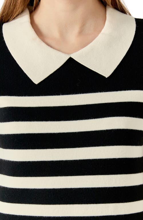 ENGLISH FACTORY ENGLISH FACTORY STRIPE MINI SWEATER DRESS