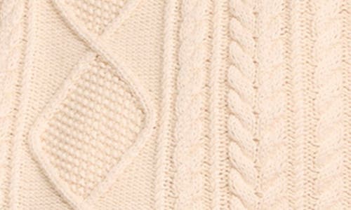 Faherty Sunwash Organic Cotton Cable Crewneck Sweater In Neutral