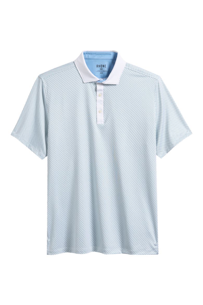 Spread Collar Performance Golf Polo, Alternate, color, TIDAL GREEN WAVY STRIPE