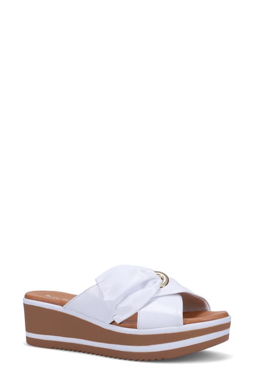 Ron White Patrika Platform Wedge Slide Sandal In White