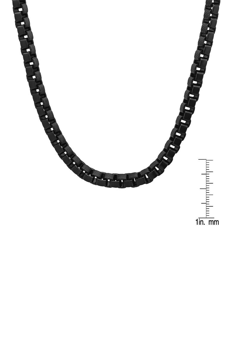 Box Chain Necklace, Alternate, color, BLACK