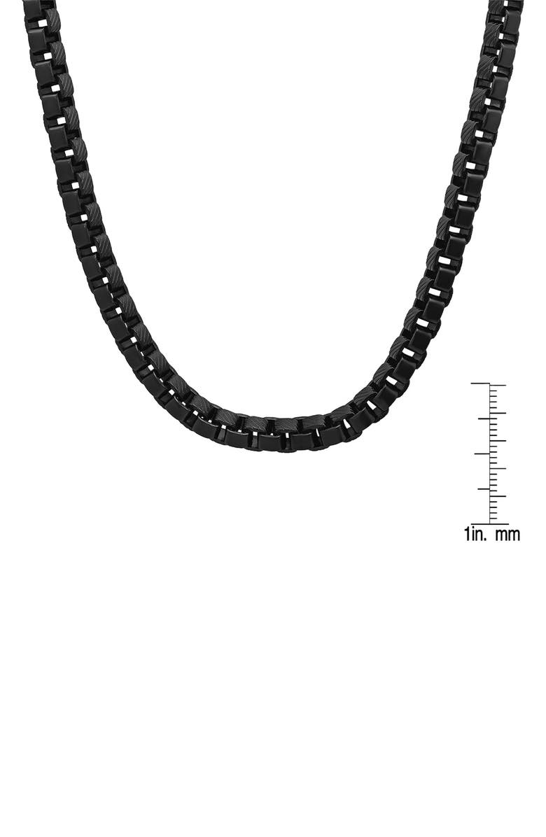 HMY JEWELRY Box Chain Necklace, Alternate, color, Black