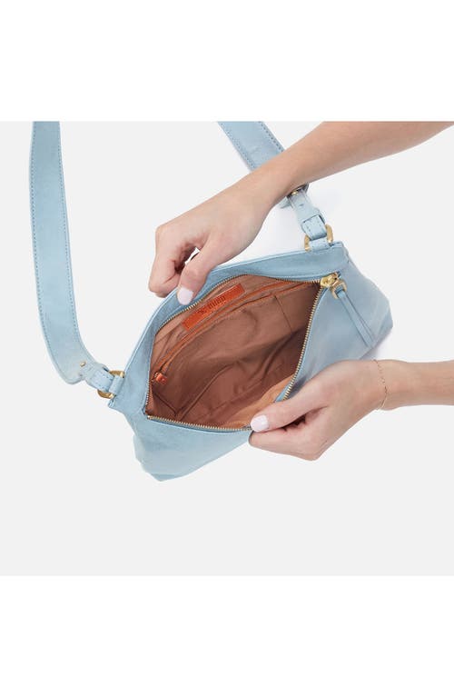 Hobo Cambel Leather Crossbody Bag In Sky