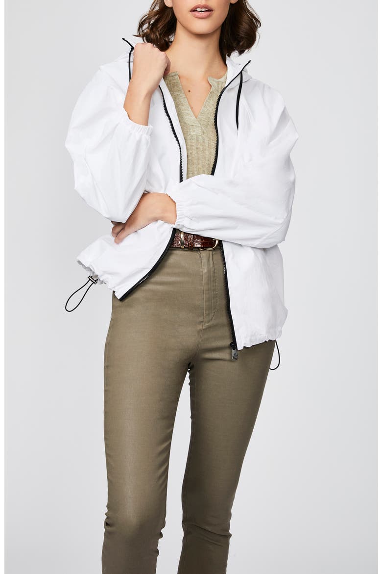 Recycled Nylon Hooded Jacket, Alternate, color, WHITE