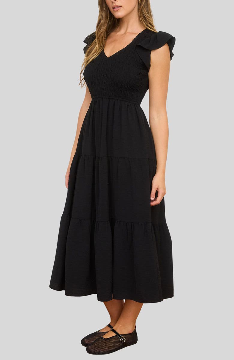 Blu Pepper Smocked Maxi Dress, Alternate, color, 