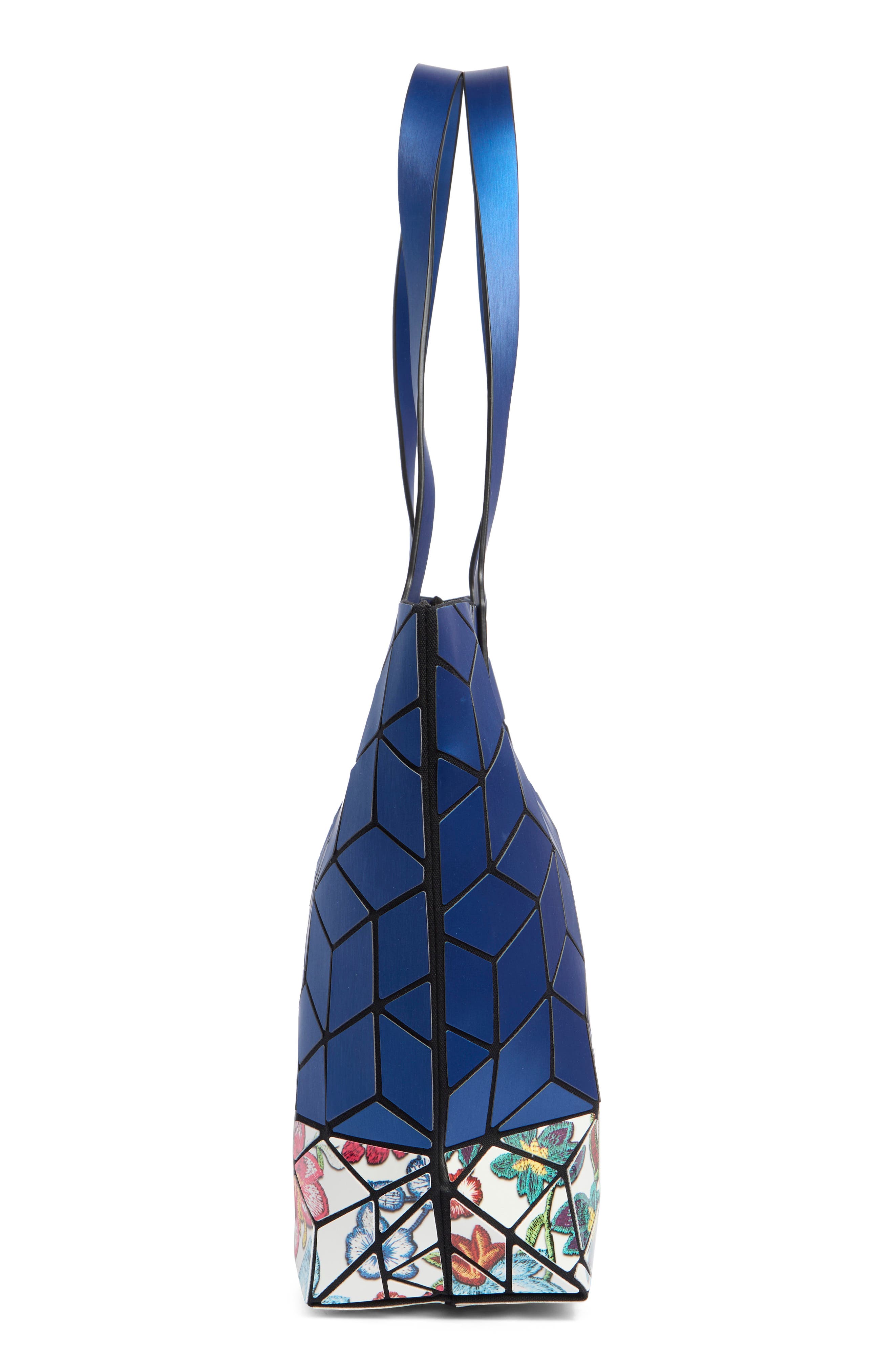 PATRIZIA LUCA Two Tone Geo Tote Bag, Alternate, color, Blue/ White Floral