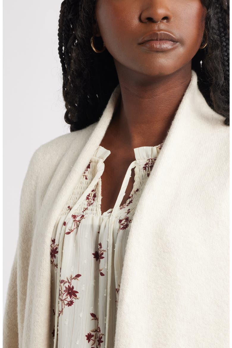 Duster Cardigan, Alternate, color, BEIGE OATMEAL MEDIUM HEATHER