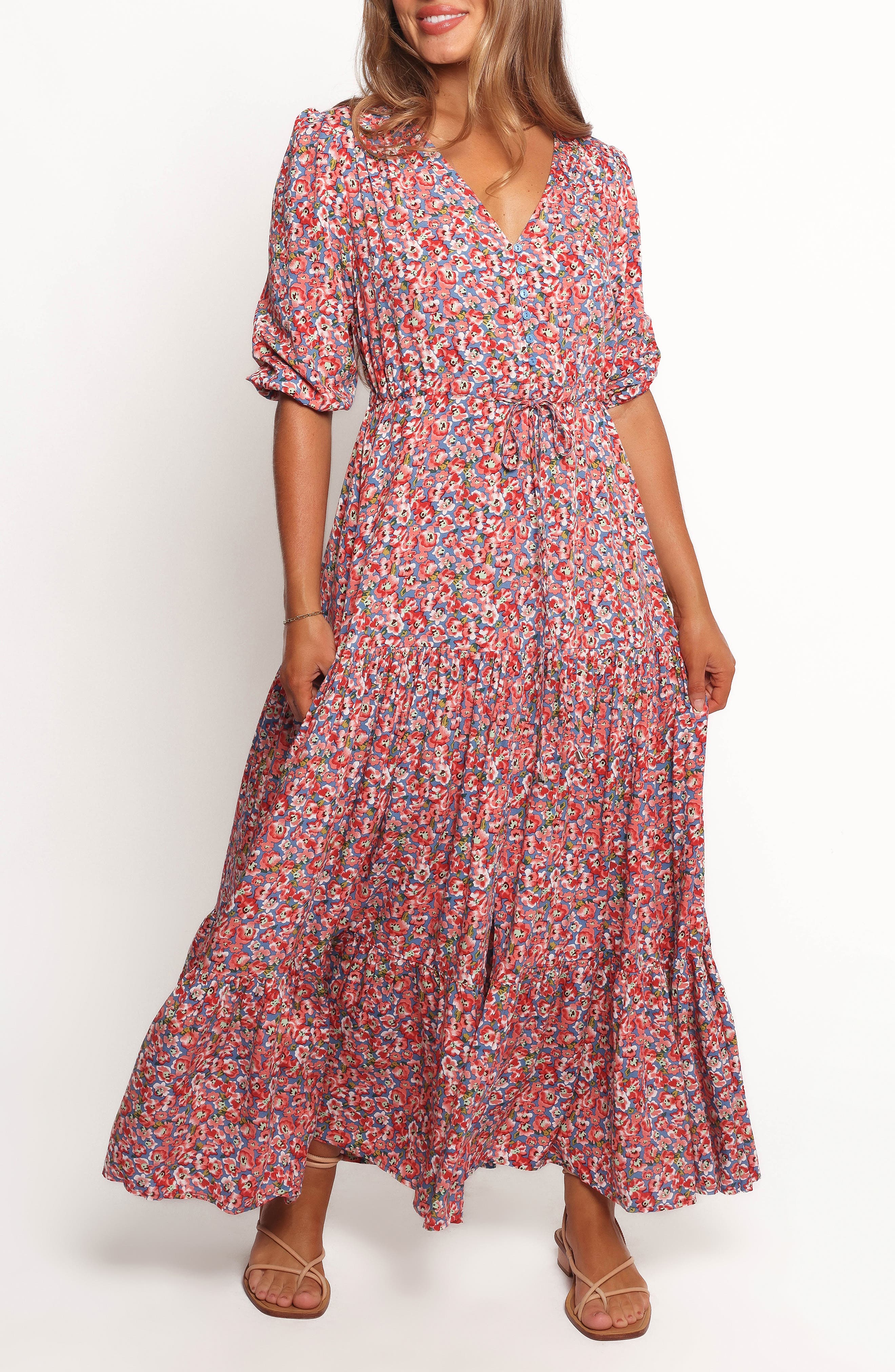 Petal & Pup Kelda Floral Tiered Maxi Dress